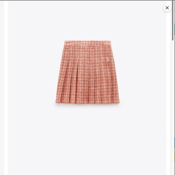 ZARA Box Pleated Structured High Waist Skirt Size S, M NEW WITH TAG! - Picture 5 of 7